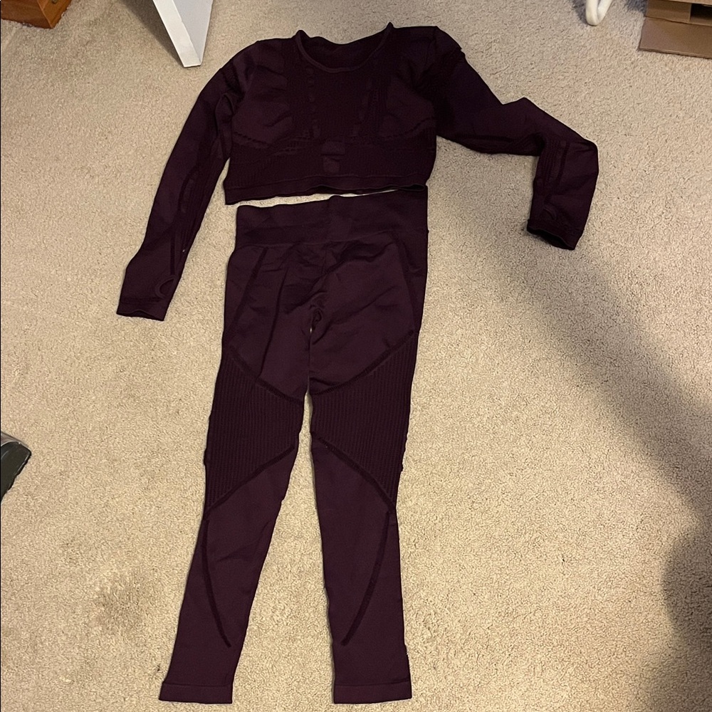 Fashion Nova Burgundy Lounge/Work Out Set